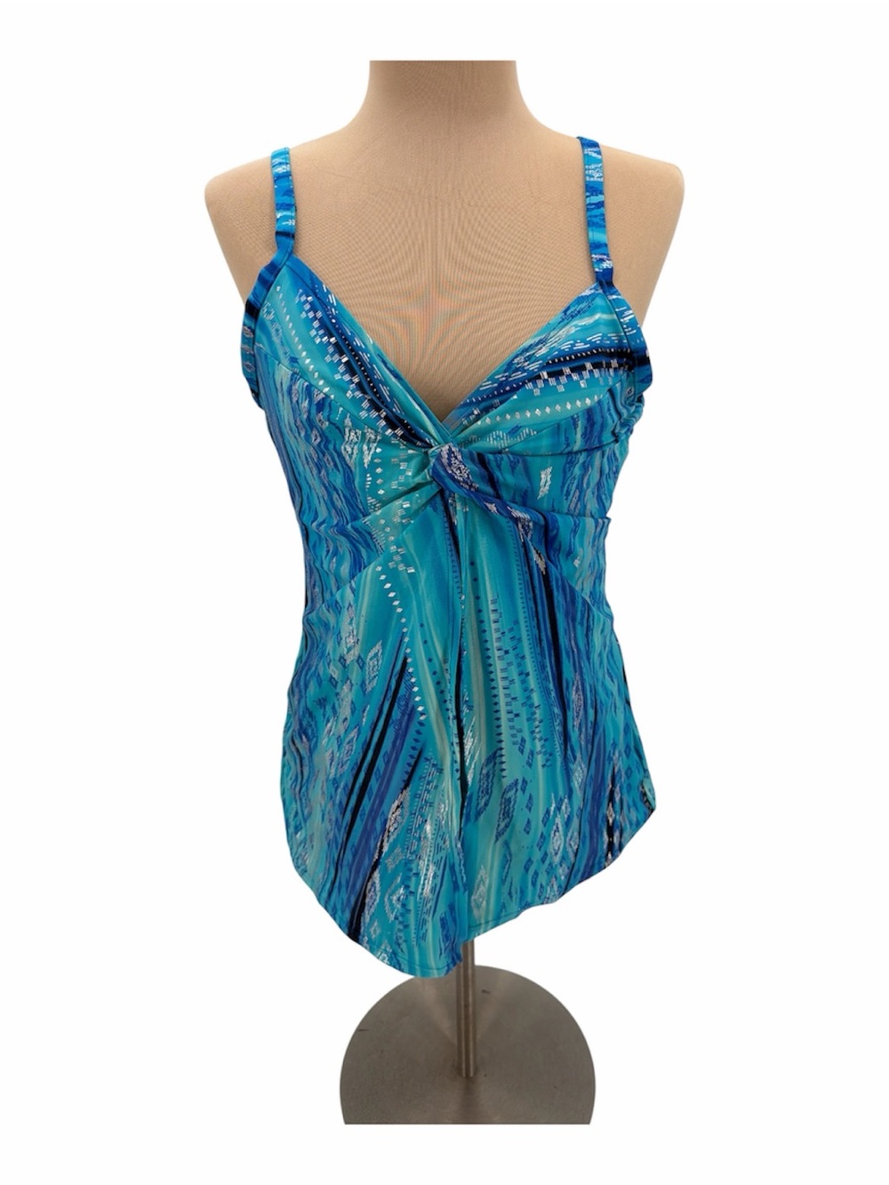 Miraclesuit Takani Top Love Knot Adjustable Straps Size 12 DD